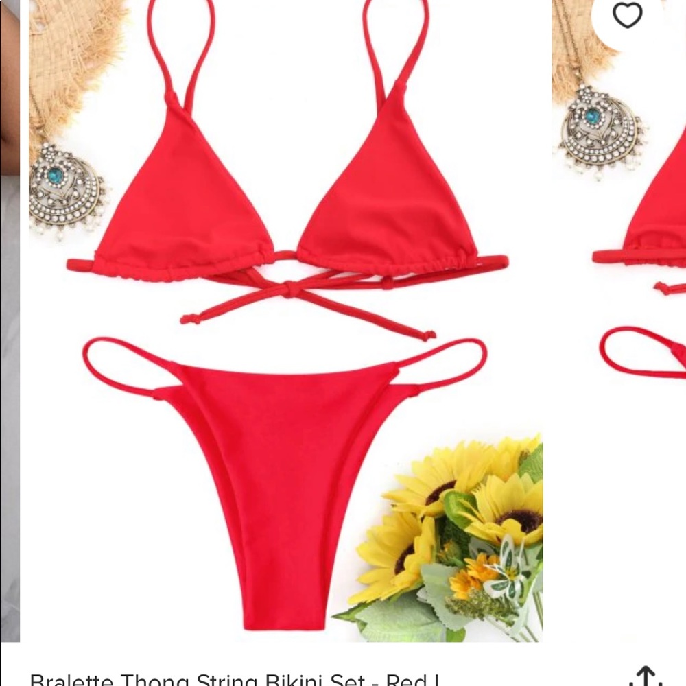 Zaful red bikini set large